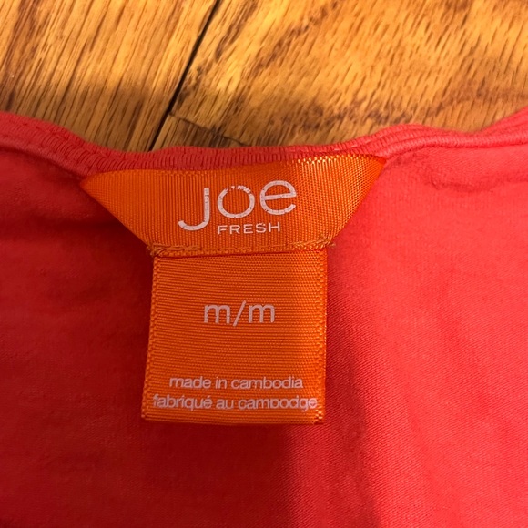 Joe Fresh Tops Coral Color Joe Fresh Tank Top With Detail By The